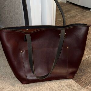 Portland Leather Rich Brown Interior Tote